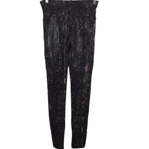 Spanx Womens Faux Leather Snake Shine Leggings Mocha Snakeskin Size Medium